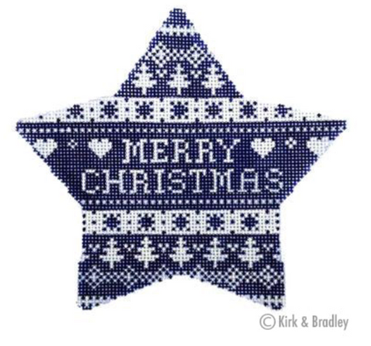 KB456 Nordic Merry Christmas Star - Blue