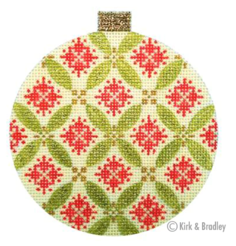 KB452 Florentine Bauble - Red and Green