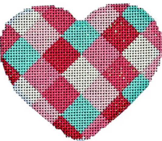 HE845 Harlequin Heart - Pink Multi