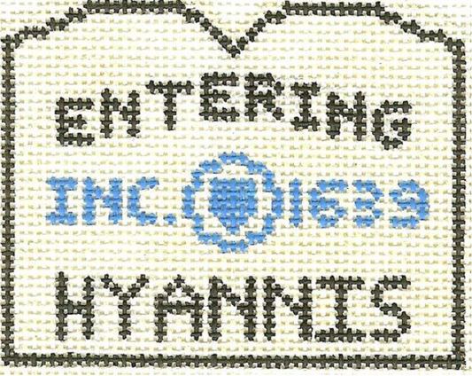 579 Entering Hyannis Sign