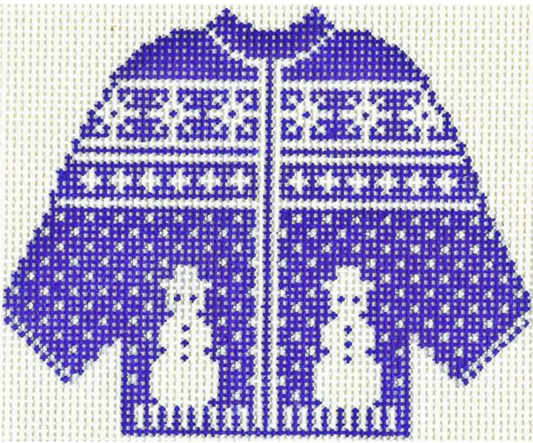 611 Blue Snowman Sweater