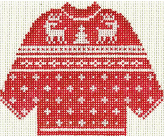 613 Red Reindeer Sweater