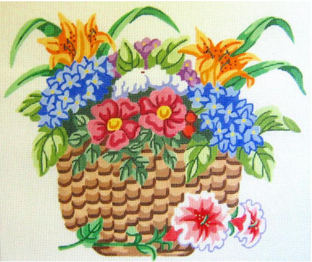31 Nantucket Flower Basket Pillow