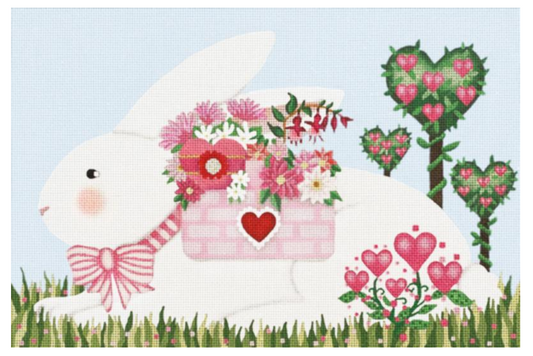 2307a Valentine Basket Bunny