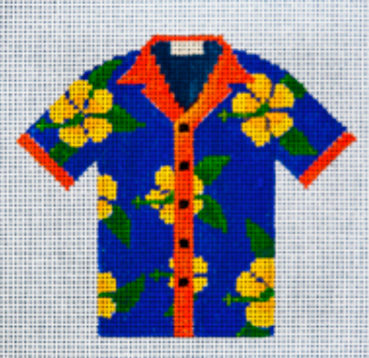 L651 Hawaiian Shirt - Yellow Hibiscus