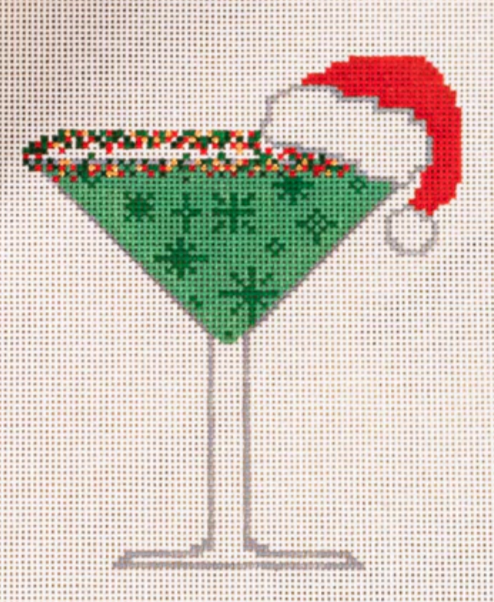 ND Grasshopper Martini with Santa Hat