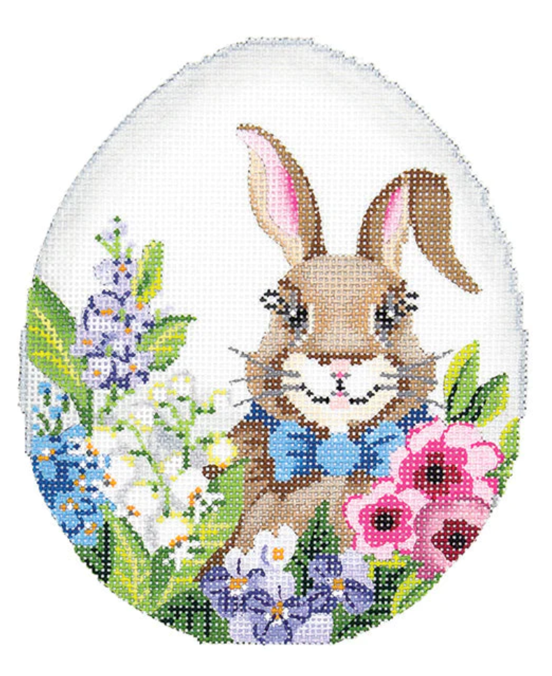 KEA69 Hare in Easter Garden Easter Egg