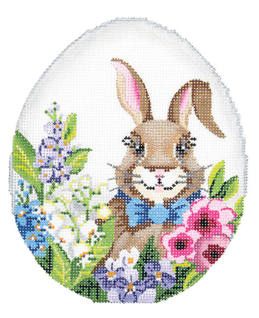 KEA69 Hare in Easter Garden Easter Egg