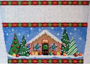 ST809 Gingerbread House Stocking Cuff