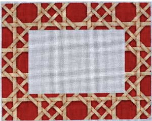 PF277 Camel and Red Caning Pattern Frame