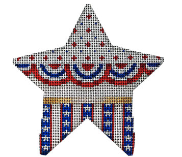 CT-991 Bunting and Stars on Stripes Star - Large