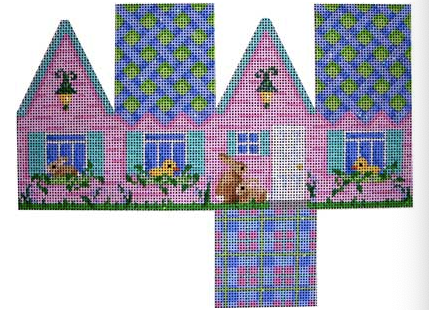 HH101 Easter Cottage - Blue Lattice Roof
