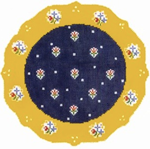 LR310 French Plate - Blue and Marigold