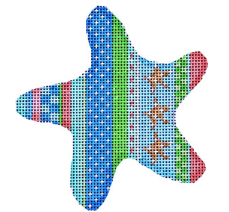 CT1765 Starfish and Beach Stripe Starfish Ornament