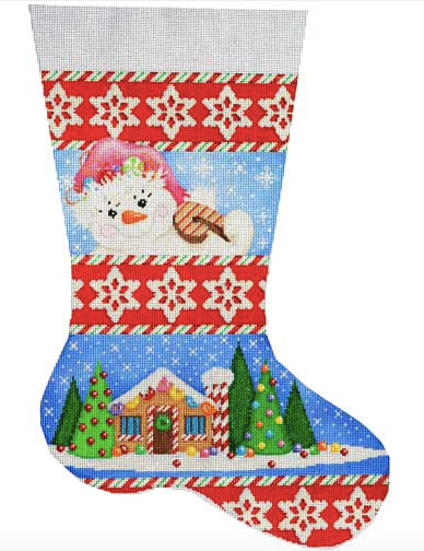 CS295 Snowlady and Gingerbread Stocking