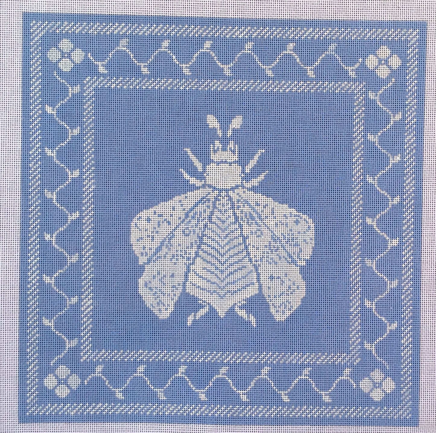 WG12180 Napoleon's Bee on Blue and White