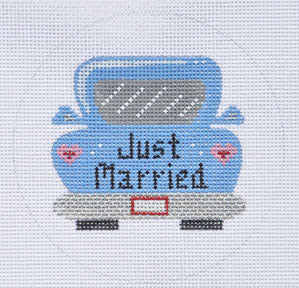 ZIA-76 Just Married Car Ornament