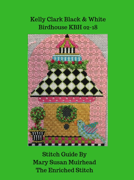 KBH02 Yellow Clapboard Birdhouse Stitch Guide
