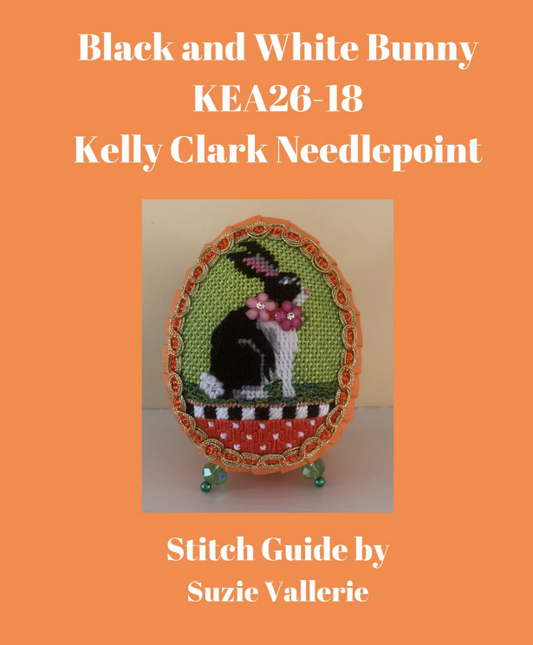 KEA26 Black and White Bunny Easter Egg Stitch Guide