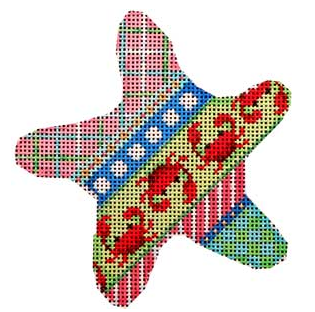 CT1763 Crabs and Diagonal Patterns Starfish Ornament