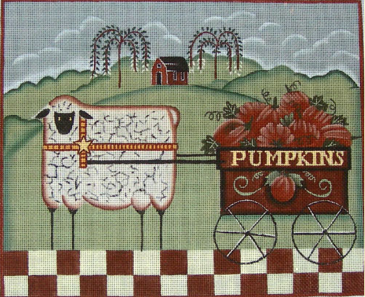 EWE-360 Sheep with Pumpkin Cart
