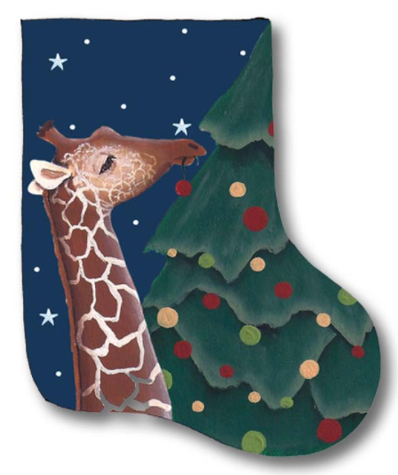 GD-SX08 Giraffe Decorating the Christmas Tree Mini Sock
