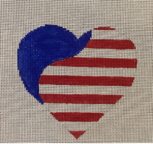 H-40 American Flag Heart