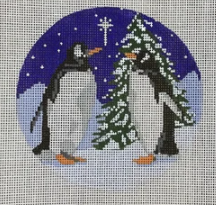 KCD1028 Penguins with Christmas Tree