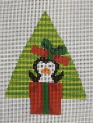 KCD1102 Tree with Penguin in a Present