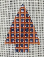 KCD1119 Red and Blue Squares Tree Ornament