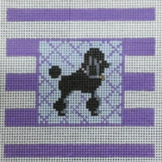 KCD2129 Poodle on Stripes