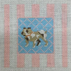 KCD2132 English Bulldog on Stripes