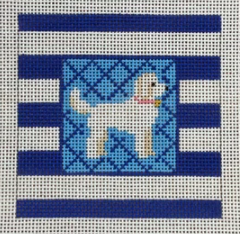KCD2156 White Doodle on Stripes