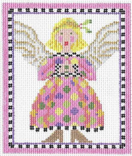 KCN142 Pink and Polka Dot Angel