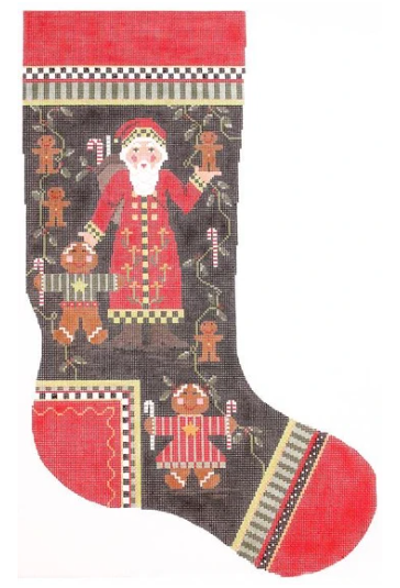 KCN160ST Santa and the Gingerbread Kids Stocking