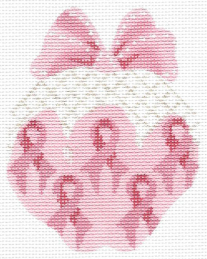 KCN1713 Pink Ribbon Candy Apple