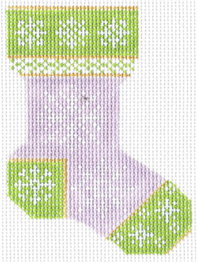 KCN534 Pink Snowflake Mini Sock