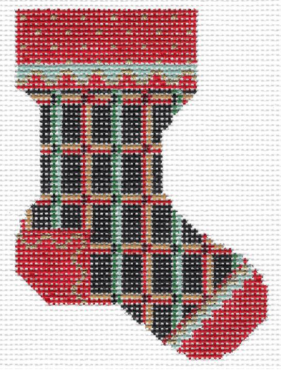 KCN59 Christmas Plaid Mini Sock