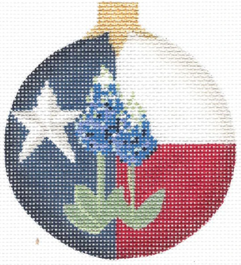 KCNTX03 Texas Bluebonnet Ball Ornament