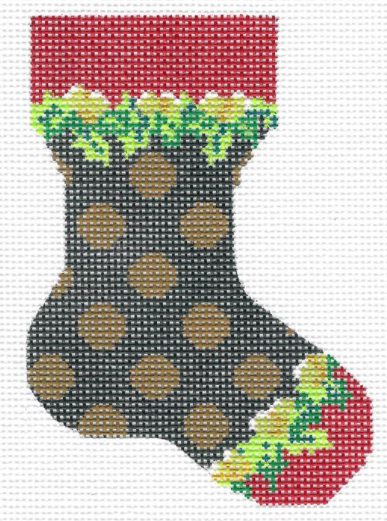KFA02 Forest and Honey Polka Dot Mini Sock