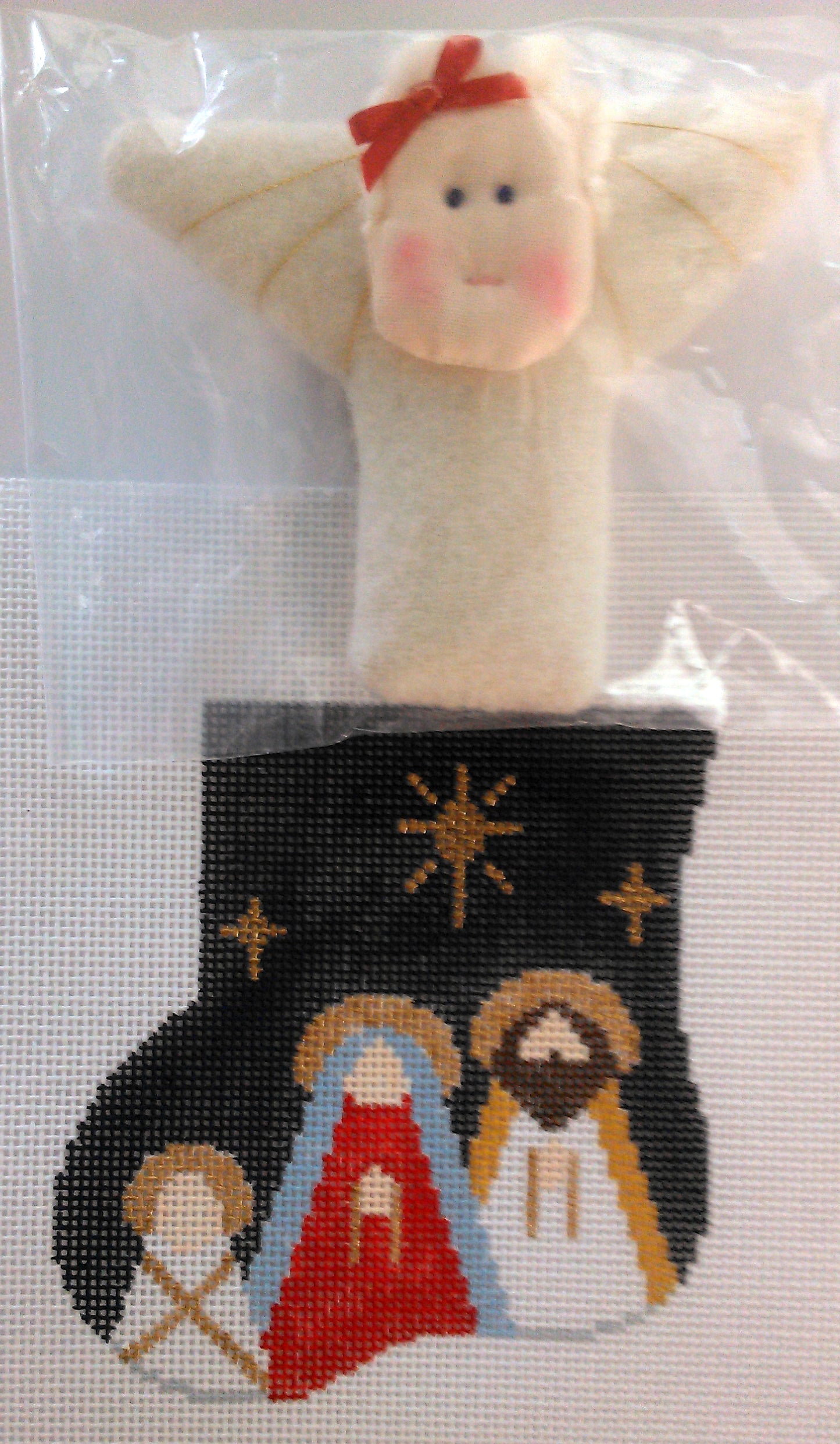 CM231 Holy Family Nativity Mini Sock with Angel Insert