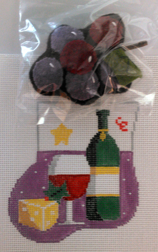 CM571 Wine Mini Sock with Grapes Insert