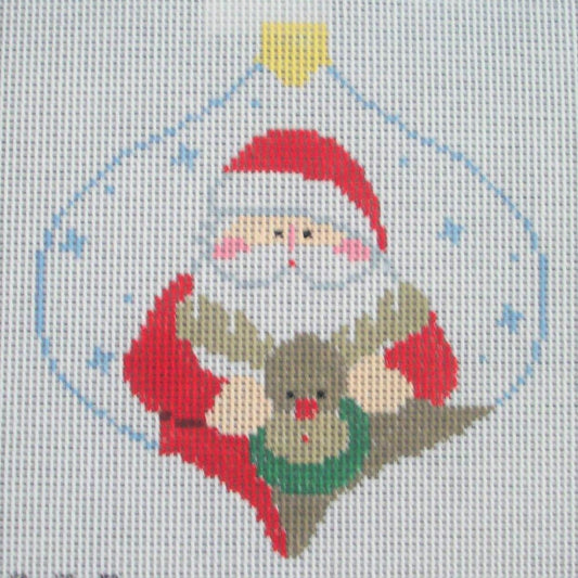 CO280 Santa with Moose Bauble