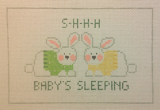 PT167 Bunny Baby's Sleeping Sign