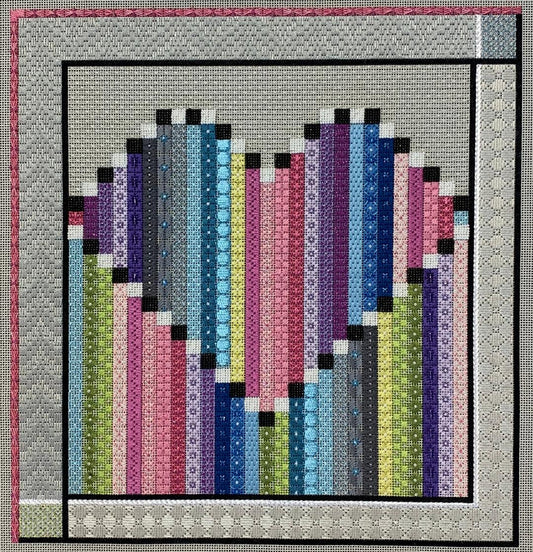 SMF Large Striped Heart