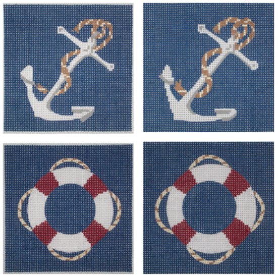 LM-CO01 Anchors and Life Rings Coasters