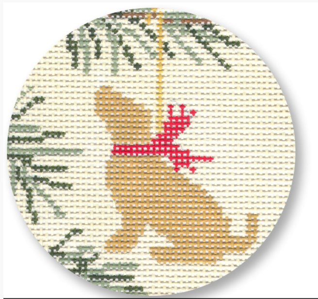 LM-XO07 Christmas Lab Ornament - Yellow Lab