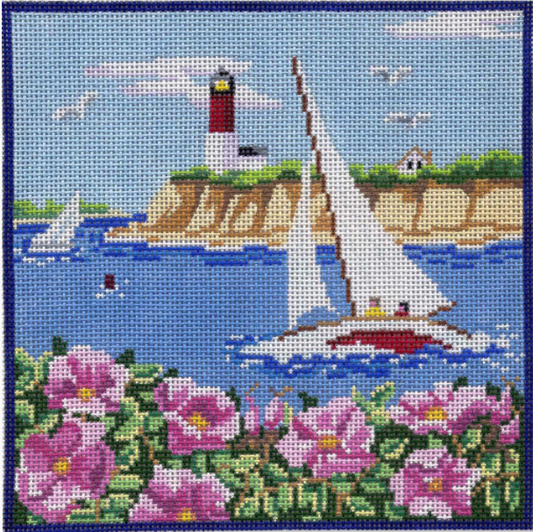 MBM-PL35 Sailboat, Lighthouse, and Cape Roses