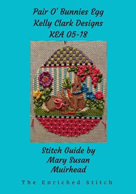KEA 05-18 Pair O' Bunnies Egg Stitch Guide