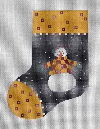 P-CH-SS-005 Rocky Checkered Snowman Small Sock